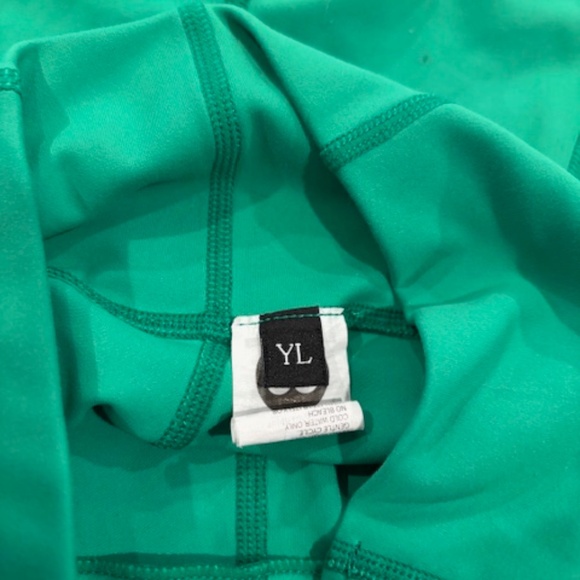 Dance Convention Costume - Green 2 piece top with biker shorts - Picture 3 of 3